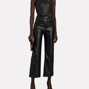 Simonett Kika High-Waisted Vegan Leather Pants Size Small
